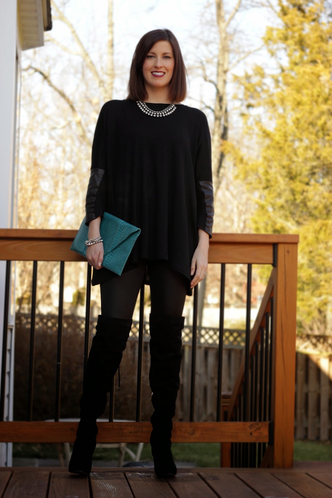Stylish Saturday: Faux Leather & Thigh Highs