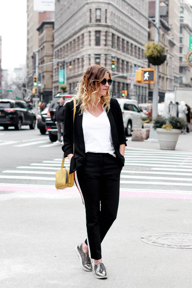 The only way to wear track pants fashion by popular Los Angeles fashion blogger The Fashionista Momma