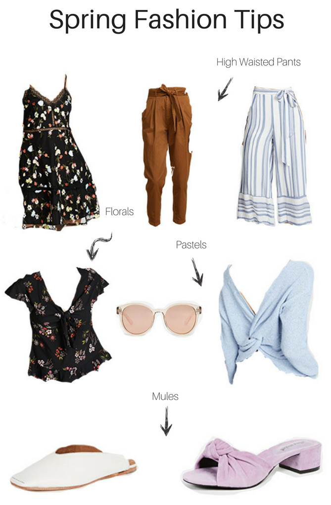 All the perfect spring fashion tips including high waisted pants, florals, pastels and mules. - Spring Fashion Tips by popular Los Angeles fashion blogger Style & Wanderlust