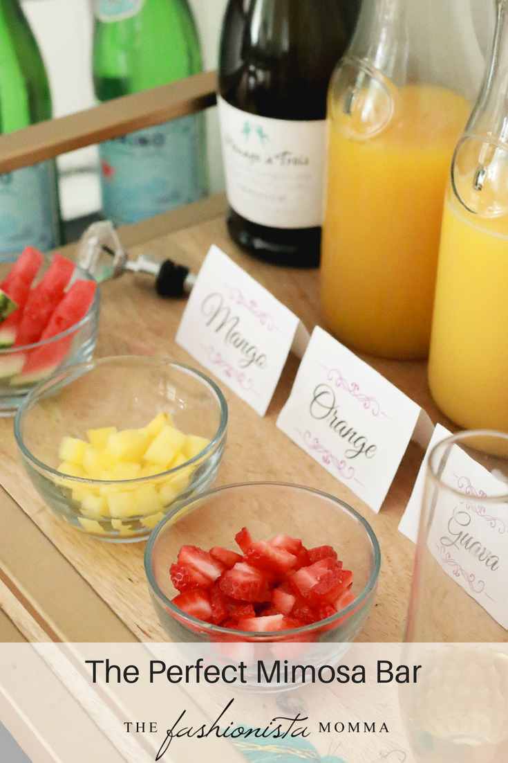 Style & Wanderlust shares the perfect mimosa bar for a mom's back to school party featured by popular Los Angeles lifestyle blogger, The Fashionista Momma