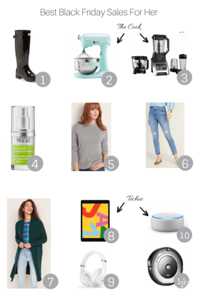Best Black Friday Sales For Women featured by Popular US Style Blogger, The Fashionista Momma; collage of Black Friday sales items for women.