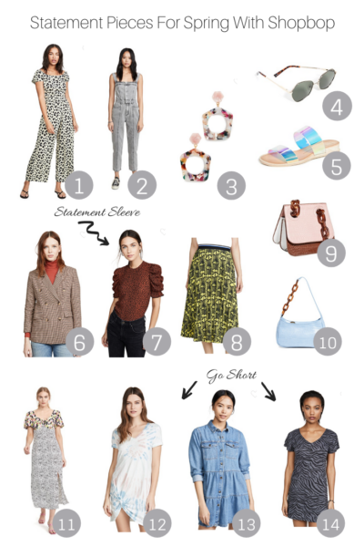 Statement Pieces For Spring With Shopbop featured by The Fashionista Momma; Shopbop Sale Collage featuring Statement Pieces under $150
