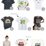 Must Have Graphic Tees featured by popular US Style Blogger The Fashionista Momma; collage of graphic t-shirts.