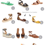 Must Have Sandals For Under $100 that are perfect for summer, featured by Popular US Style Blogger, The Fashionista Momma; collage of summer sandals.