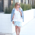 How To Wear Tie Dye In Your 30's featured by popular US Style Blogger, The Fashionista Momma; woman wearing tie dye dress from Shopbop.