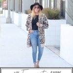 My Favorite Shops For Denim featured by popular US Style Blogger, Style & Wanderlust; women wearing jeans and a leopard cardigan.