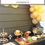 Pizza And Beer Party Essentials featured by Top US Party Blog, Style & Wanderlust; party tablescape with balloon arch.